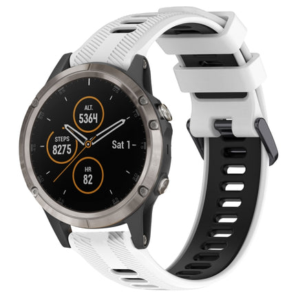 Sports Two-Color Silicone Watch Band, For Garmin Fenix 5, For Garmin Fenix 5 Plus