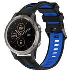 For Garmin Fenix 5 Plus / Black+Blue