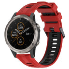 For Garmin Fenix 5 Plus / Red+Black