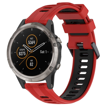 Sports Two-Color Silicone Watch Band, For Garmin Fenix 5, For Garmin Fenix 5 Plus
