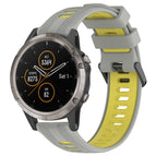 For Garmin Fenix 5 Plus / Grey+Yellow