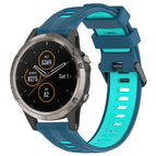 For Garmin Fenix 5 Plus / Blue+Teal