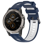 For Garmin Fenix 5 Plus / Midnight Blue+White