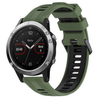 For Garmin Fenix 5 / Army Green+Black
