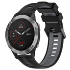 For Garmin Fenix 6 Solar / Black+Grey