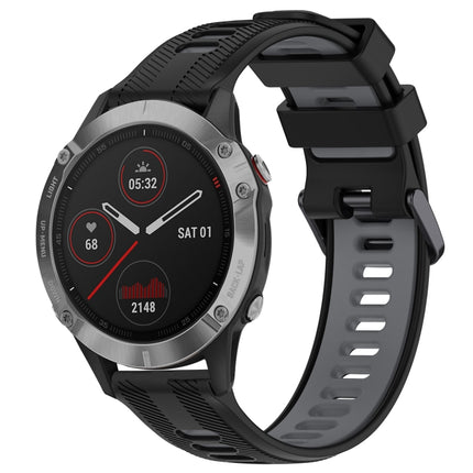 Sports Two-Color Silicone Watch Band, For Garmin Instinct, For Garmin Fenix 6 Solar