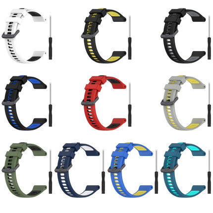 Sports Two-Color Silicone Watch Band, For Garmin Descent G1, For Garmin Fenix 7