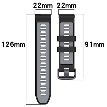 Sports Two-Color Silicone Watch Band, For Garmin EPIX Pro 47mm, For Garmin Fenix 7 Pro