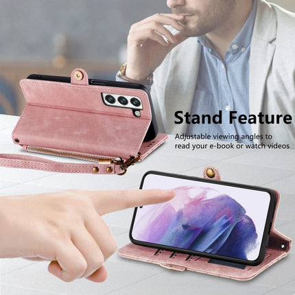 Geometric Zipper Wallet Side Buckle Leather Phone Case, For Samsung Galaxy S20+, For Samsung Galaxy A31, For Samsung Galaxy A11, For Samsung Galaxy S20