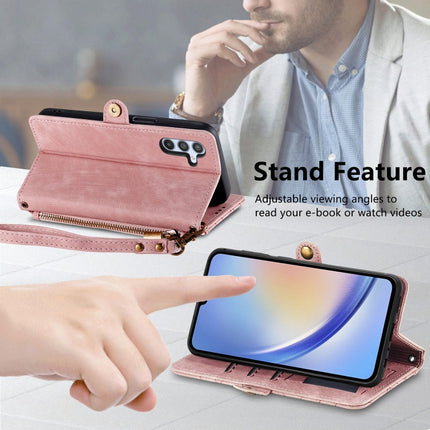 Geometric Zipper Wallet Side Buckle Leather Phone Case, For Samsung Galaxy A14 5G, For Samsung Galaxy S20 FE, For Samsung Galaxy M33, For Samsung Galaxy M23
