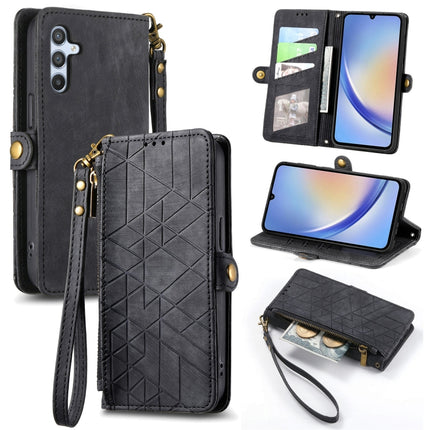 Geometric Zipper Wallet Side Buckle Leather Phone Case, Samsung Galaxy A05s, For Samsung Galaxy A25 5G, For Samsung Galaxy S23 FE 5G, For Samsung Galaxy A24 4G