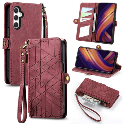 Geometric Zipper Wallet Side Buckle Leather Phone Case, Samsung Galaxy A05s, For Samsung Galaxy A25 5G, For Samsung Galaxy S23 FE 5G, For Samsung Galaxy A24 4G
