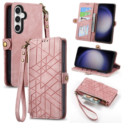 Geometric Zipper Wallet Side Buckle Leather Phone Case, Samsung Galaxy A05s, For Samsung Galaxy A25 5G, For Samsung Galaxy S23 FE 5G, For Samsung Galaxy A24 4G