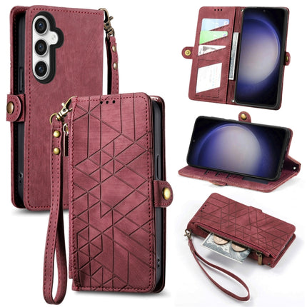 Geometric Zipper Wallet Side Buckle Leather Phone Case, Samsung Galaxy A05s, For Samsung Galaxy A25 5G, For Samsung Galaxy S23 FE 5G, For Samsung Galaxy A24 4G