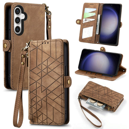 Geometric Zipper Wallet Side Buckle Leather Phone Case, Samsung Galaxy A05s, For Samsung Galaxy A25 5G, For Samsung Galaxy S23 FE 5G, For Samsung Galaxy A24 4G