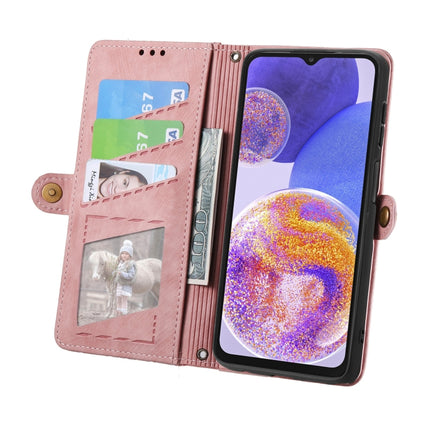 Geometric Zipper Wallet Side Buckle Leather Phone Case, For Samsung Galaxy A23 5G, For Samsung Galaxy A14 4G, For Samsung Galaxy A24 5G, For Samsung Galaxy A34 5G