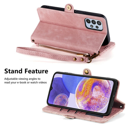 Geometric Zipper Wallet Side Buckle Leather Phone Case, For Samsung Galaxy A23 5G, For Samsung Galaxy A14 4G, For Samsung Galaxy A24 5G, For Samsung Galaxy A34 5G