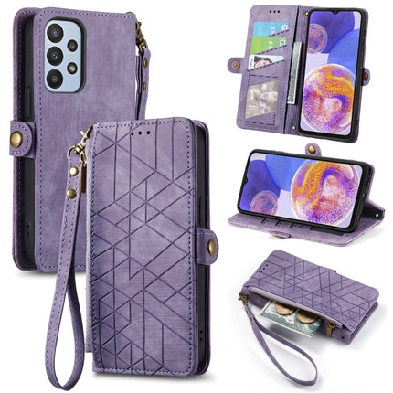 Geometric Zipper Wallet Side Buckle Leather Phone Case, For Samsung Galaxy A23 5G, For Samsung Galaxy A14 4G, For Samsung Galaxy A24 5G, For Samsung Galaxy A34 5G