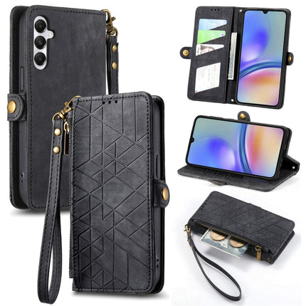 Geometric Zipper Wallet Side Buckle Leather Phone Case, Samsung Galaxy A05s, For Samsung Galaxy A25 5G, For Samsung Galaxy S23 FE 5G, For Samsung Galaxy A24 4G
