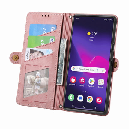 Geometric Zipper Wallet Side Buckle Leather Phone Case, For Samsung Galaxy S24 Ultra 5G, For Samsung Galaxy S24+ 5G, For Samsung Galaxy S24 5G, For Samsung Galaxy A05