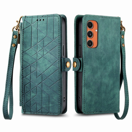 Geometric Zipper Wallet Side Buckle Leather Phone Case, For Samsung Galaxy S25 Ultra 5G, For Samsung Galaxy C55, For Samsung Galaxy M55, For Samsung Galaxy A55 5G