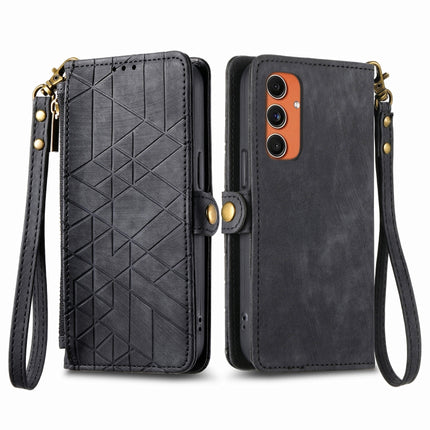 Geometric Zipper Wallet Side Buckle Leather Phone Case, For Samsung Galaxy S25 Ultra 5G, For Samsung Galaxy C55, For Samsung Galaxy M55, For Samsung Galaxy A55 5G