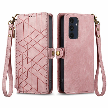 Geometric Zipper Wallet Side Buckle Leather Phone Case, For Samsung Galaxy S25 Ultra 5G, For Samsung Galaxy C55, For Samsung Galaxy M55, For Samsung Galaxy A55 5G