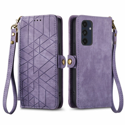Geometric Zipper Wallet Side Buckle Leather Phone Case, For Samsung Galaxy S25 Ultra 5G, For Samsung Galaxy C55, For Samsung Galaxy M55, For Samsung Galaxy A55 5G