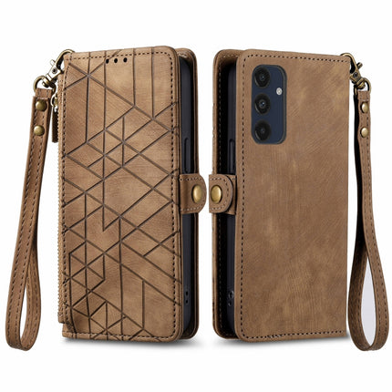 Geometric Zipper Wallet Side Buckle Leather Phone Case, For Samsung Galaxy S25 Ultra 5G, For Samsung Galaxy C55, For Samsung Galaxy M55, For Samsung Galaxy A55 5G