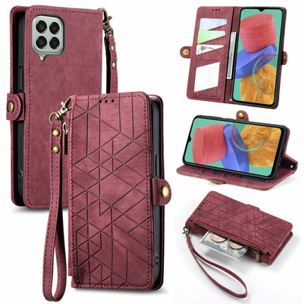 Geometric Zipper Wallet Side Buckle Leather Phone Case, For Samsung Galaxy A14 5G, For Samsung Galaxy S20 FE, For Samsung Galaxy M33, For Samsung Galaxy M23