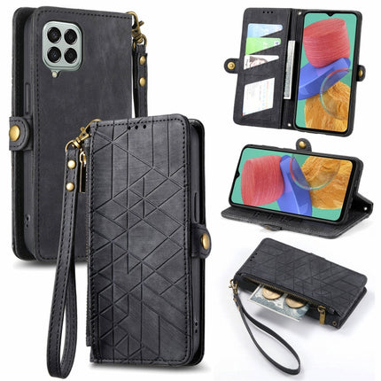 Geometric Zipper Wallet Side Buckle Leather Phone Case, For Samsung Galaxy A14 5G, For Samsung Galaxy S20 FE, For Samsung Galaxy M33, For Samsung Galaxy M23