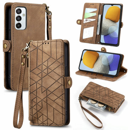 Geometric Zipper Wallet Side Buckle Leather Phone Case, For Samsung Galaxy A14 5G, For Samsung Galaxy S20 FE, For Samsung Galaxy M33, For Samsung Galaxy M23