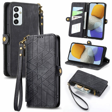 Geometric Zipper Wallet Side Buckle Leather Phone Case, For Samsung Galaxy A14 5G, For Samsung Galaxy S20 FE, For Samsung Galaxy M33, For Samsung Galaxy M23