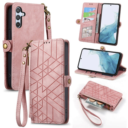 Geometric Zipper Wallet Side Buckle Leather Phone Case, For Samsung Galaxy A56 5G, For Samsung Galaxy A36 5G, For Samsung Galaxy S25 5G, For Samsung Galaxy S25+ 5G