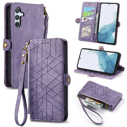 Geometric Zipper Wallet Side Buckle Leather Phone Case, For Samsung Galaxy A56 5G, For Samsung Galaxy A36 5G, For Samsung Galaxy S25 5G, For Samsung Galaxy S25+ 5G