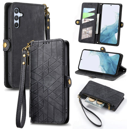 Geometric Zipper Wallet Side Buckle Leather Phone Case, For Samsung Galaxy A56 5G, For Samsung Galaxy A36 5G, For Samsung Galaxy S25 5G, For Samsung Galaxy S25+ 5G