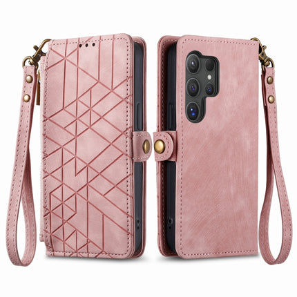 Geometric Zipper Wallet Side Buckle Leather Phone Case, For Samsung Galaxy S25 Ultra 5G, For Samsung Galaxy C55, For Samsung Galaxy M55, For Samsung Galaxy A55 5G