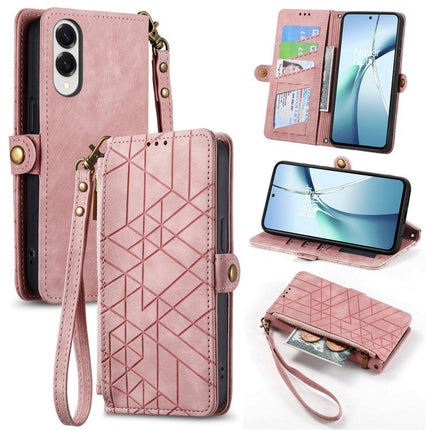 Geometric Zipper Wallet Side Buckle Leather Phone Case, For Samsung Galaxy S26 Edge 5G, For Samsung Galaxy A57 5G, For Samsung Galaxy A37 5G, For Samsung Galaxy S25 Edge 5G