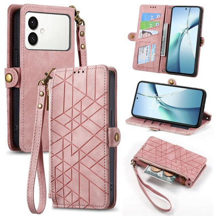 Geometric Zipper Wallet Side Buckle Leather Phone Case, For Samsung Galaxy S26 Edge 5G, For Samsung Galaxy A57 5G, For Samsung Galaxy A37 5G, For Samsung Galaxy S25 Edge 5G