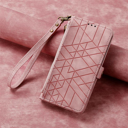 Geometric Zipper Wallet Side Buckle Leather Phone Case, For Samsung Galaxy S26 Edge 5G, For Samsung Galaxy A57 5G, For Samsung Galaxy A37 5G, For Samsung Galaxy S25 Edge 5G