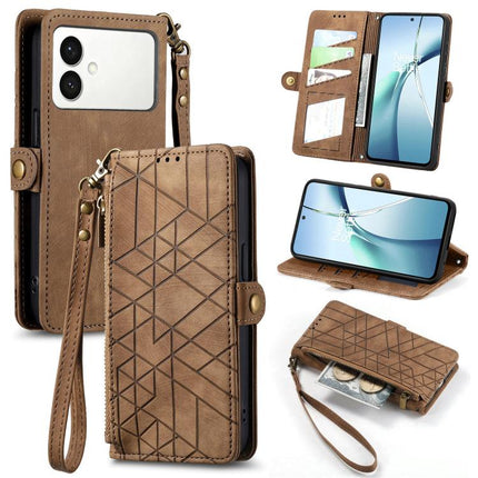 Geometric Zipper Wallet Side Buckle Leather Phone Case, For Samsung Galaxy S26 Edge 5G, For Samsung Galaxy A57 5G, For Samsung Galaxy A37 5G, For Samsung Galaxy S25 Edge 5G