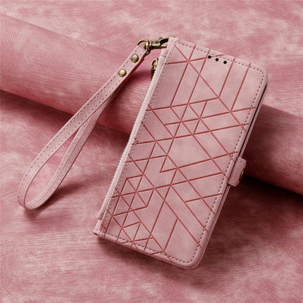 Geometric Zipper Wallet Side Buckle Leather Phone Case, For Samsung Galaxy A56 5G, For Samsung Galaxy A36 5G, For Samsung Galaxy S25 5G, For Samsung Galaxy S25+ 5G