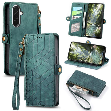 Geometric Zipper Wallet Side Buckle Leather Phone Case, For Samsung Galaxy A56 5G, For Samsung Galaxy A36 5G, For Samsung Galaxy S25 5G, For Samsung Galaxy S25+ 5G