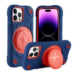 For iPhone 14 Pro Max / Navy+Red