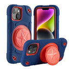 For iPhone 14 / Navy+Red