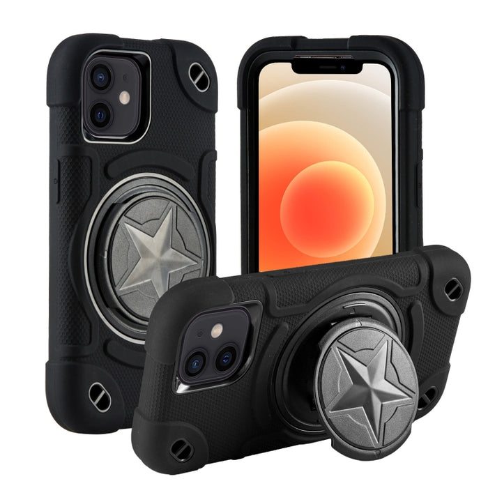 Funda híbrida de silicona para iPhone 12 Pro con protección para PC
