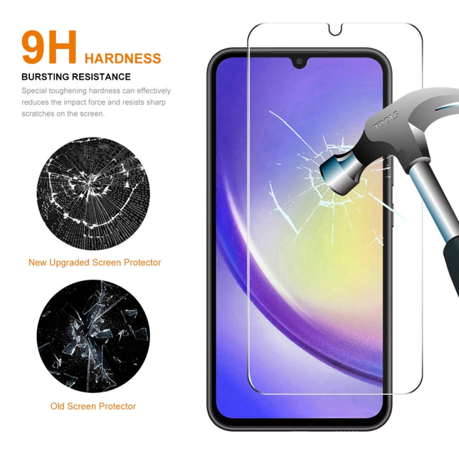 ENKAY 0.26mm 9H 2.5D High Aluminum-silicon Tempered Glass Film, For Samsung Galaxy A25 5G, For Samsung Galaxy A35, For Samsung Galaxy A55, For Samsung Galaxy M04, For Samsung Galaxy S23 FE 5G, For Samsung Galaxy M54 / F54, For Samsung Galaxy A15 4G / 5G