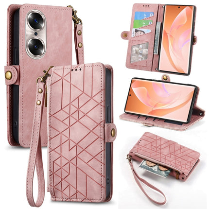 Geometric Zipper Wallet Side Buckle Leather Phone Case, For Honor Magic4 Pro, For Honor Magic4, For Honor X30, For Honor 60 Pro