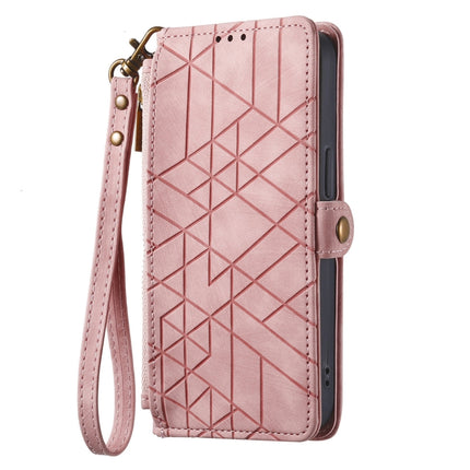 Geometric Zipper Wallet Side Buckle Leather Phone Case, For Honor Play 50 Plus, For Honor 90 Lite / X50i, For Honor 90 Pro, For Honor 90