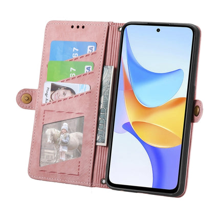Geometric Zipper Wallet Side Buckle Leather Phone Case, For Honor Play 50 Plus, For Honor 90 Lite / X50i, For Honor 90 Pro, For Honor 90